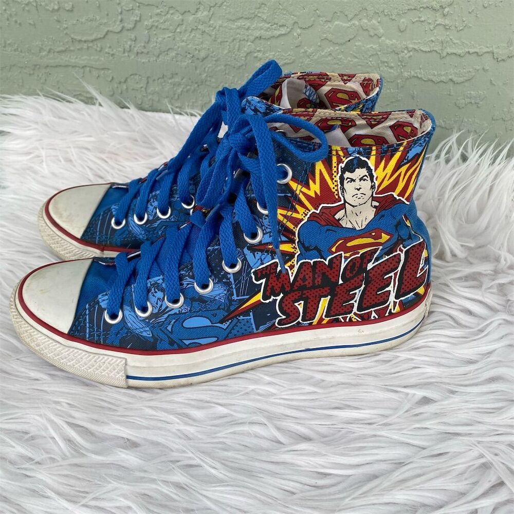 Converse Chuck Taylor All Star Superman Hi-Top Sneakers Men's Size 7 Blue